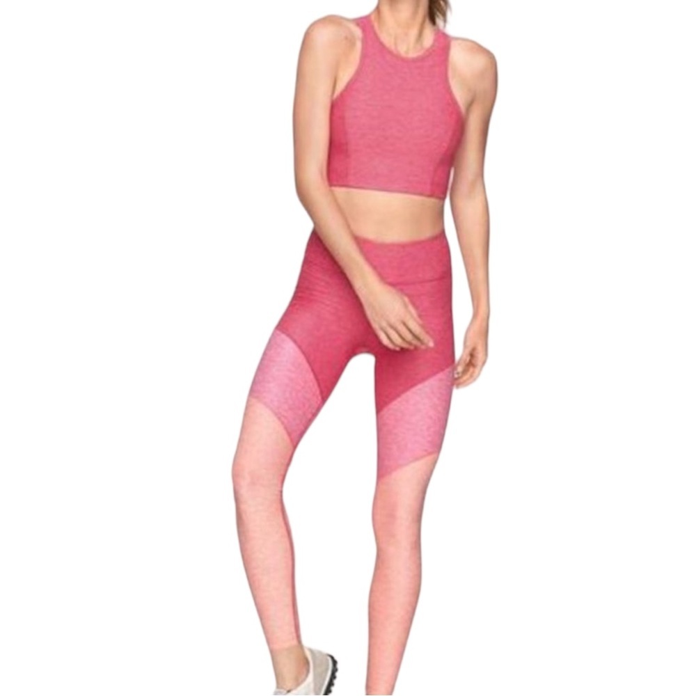 Outdoor Voices Pink Ombre Colorblock Leggings Tights